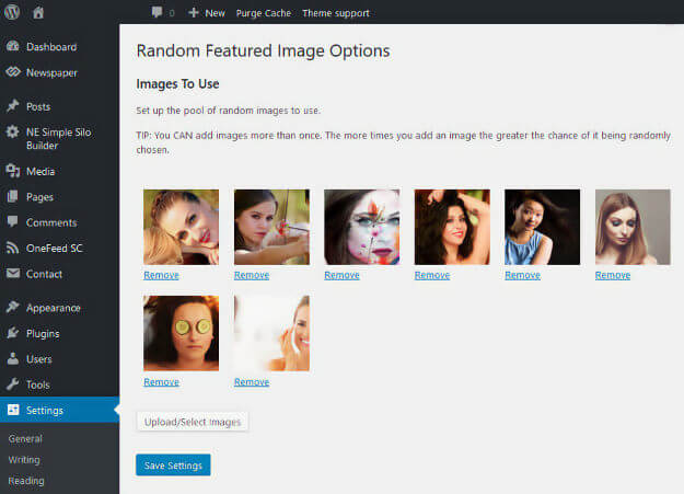 setting a random featured image